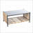 New Comming Outdoor PE Brown Wicker 2Seats Sofa With Grey Cushion And Table Set