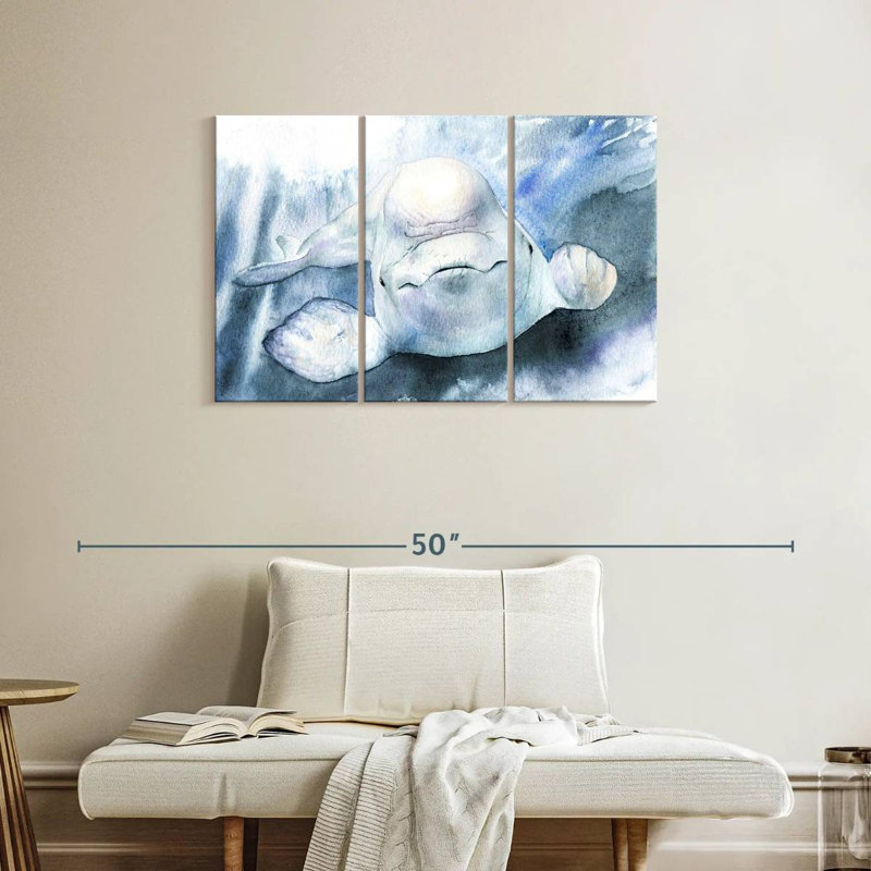 Brampt Beluga Whale, 24" H x 38" W