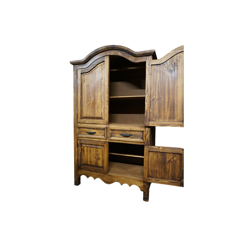Rustic Sierra Solid Wood Pantry with drawers