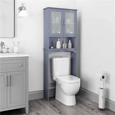 Amboy 25'' W x 66'' H x 9'' D Over-the-Toilet Storage Greyleigh Finish: Gray