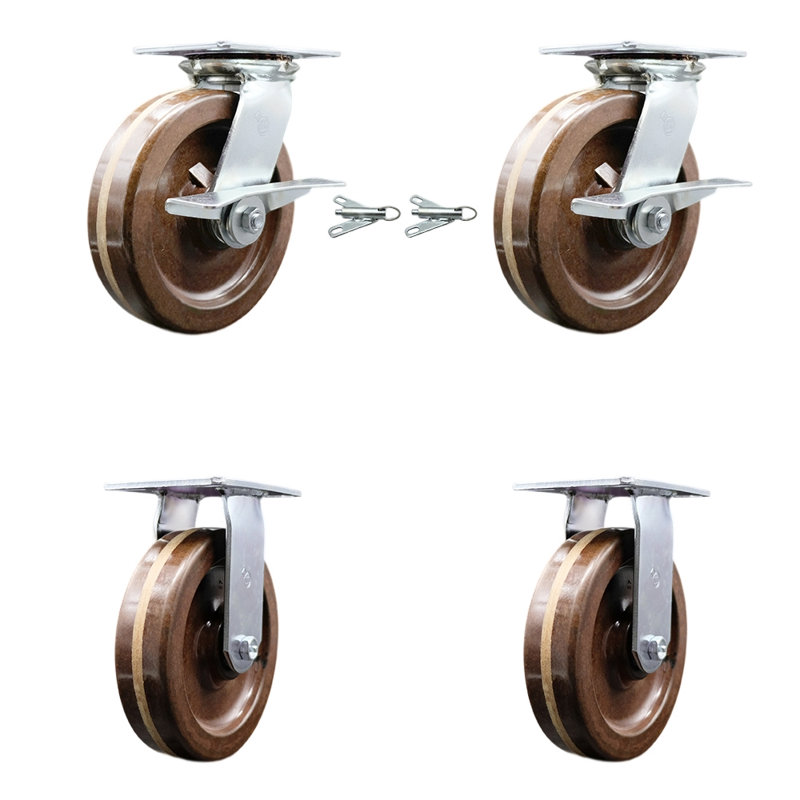 4-Piece High Temp Phenolic Caster Set