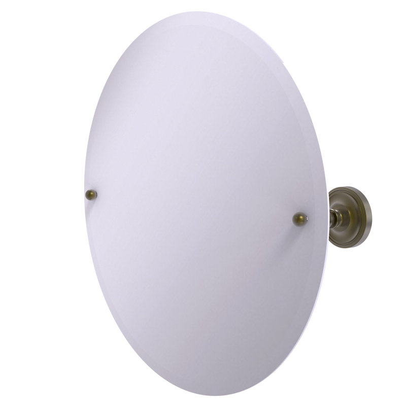 Miroir rond 22 po Gober, Laiton antique