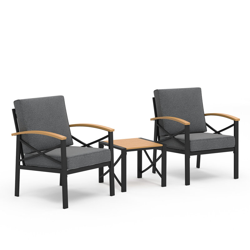Ensemble de conversation 3 pièces pour l'extérieur, Gris