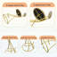Ensemble de 2 chaises d'appoint rondes rembourrées-118090833