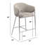 Tabourets de bar en tissu Teddy Boucle-277536200-277536206