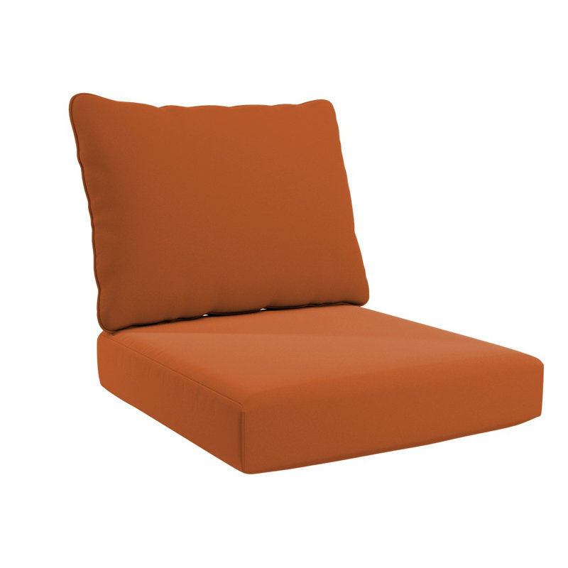 Deep Seat Cushion, 24" X 48" X 5.5", Premium Memory Foam Core With Rolled Front & Boxed Edge Seat, Sunbrella Fabric, Patio Cushions For Outdoor Sofas & Loveseats