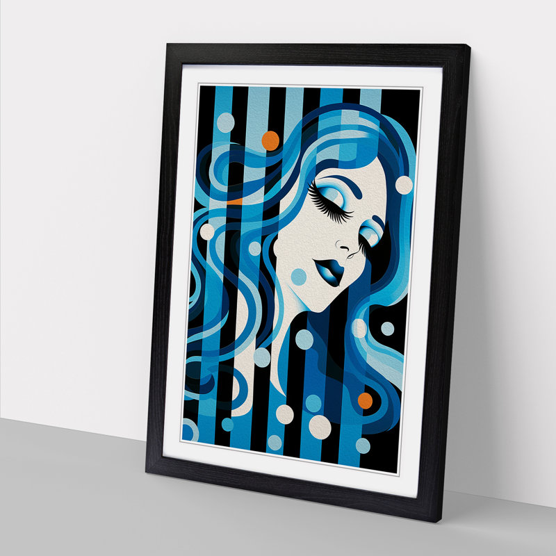 Single Picture Frame Print on Wood, 34cm H x 25cm W, Black Framed