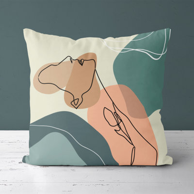 Housse de coussin carrée cendre My Deep PLENITUDE