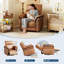 Fauteuil oscillant inclinable électrique pour le salon, fauteuil berçant à 360 ° avec inclinaison réglable-129665224