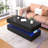 Foldable Coffee Table With Drawers And Led Alluring Modern Tempting