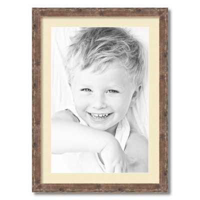 Wood Matte Picture Frame with Mat