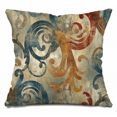 Paisley Throw Pillow, Bohemian Cotton Twill Pillows