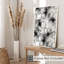 Impression florale noire et blanche