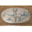 1930s Ivory Beige Cream White American Hooked Antique Wool Floral Medallion Rug