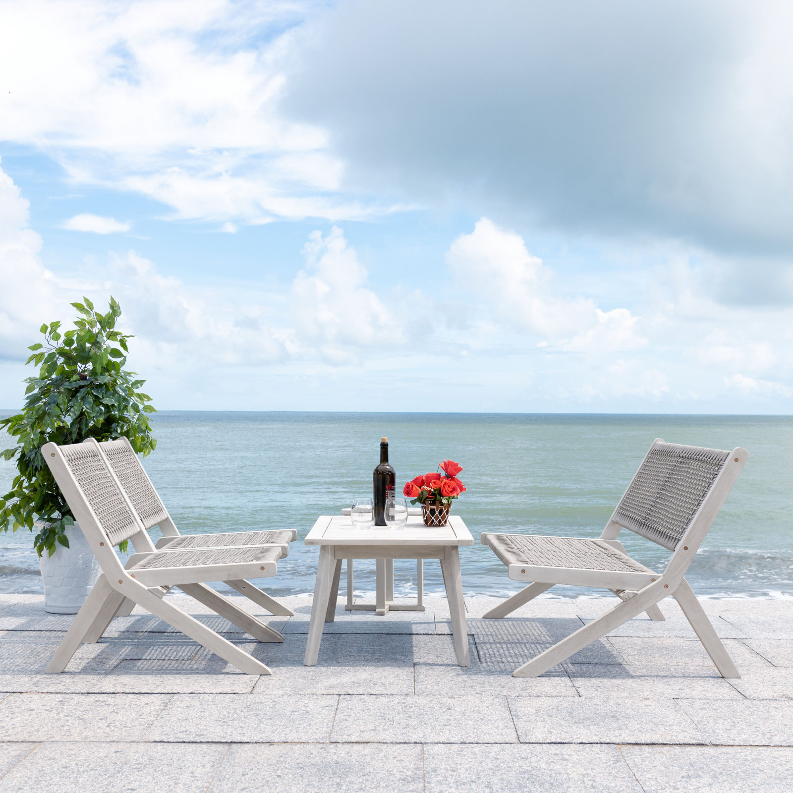 Kismet Outdoor Sofa Seating Group, Gray