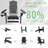Pakkdiarie Folding Adirondack Chair with Cup Holder,HDPE Outdoor Chair with Comfort Ergonomic Seat for Patios,Lawn,Garden, Backyard Use-122510170