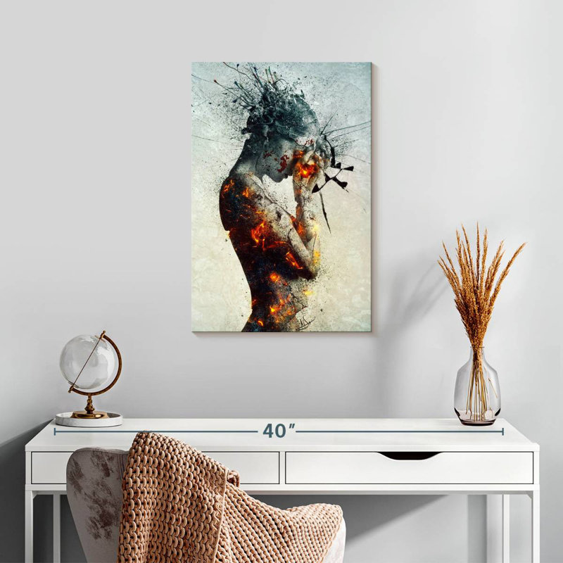 Leisha Deliberation I, 24" H x 16" W