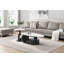 Modern Nesting Coffee Table Set Of 2 End Table For Living Room, Oval And Round Table Set