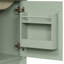 Meuble-lavabo de 20 po avec lavabo en céramique, pieds en bois massif, armoire de rangement autoportante, tiroirs et portes à fermeture en douceur, vert, meubles-lavabos