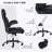 Ergonomic Office Chair,Executive Computer Chair With  Flip-Up Armrests Black Leather-117670126