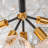 Semi - Flush Ceiling Light Fixtures, Clear Ribbed Texture Glass Balls Shade - 24" X 18"-1904014718