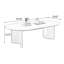 Table basse en pierre blanche avec pierre ovale-333406238-333406236