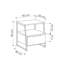 Aires Modern Bedside Table | 45 x 40 x 50 cm | Drop Door Cabinet with Metal Frame-1957490331