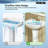  PureForm 21.62 in. W x 18.90 in. D Round Pedestal Combo Single Bowl White Ceramic Bathroom Sink with Overflow Drain