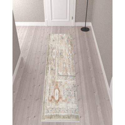 Tapis de couloir oriental lavé 10 pi