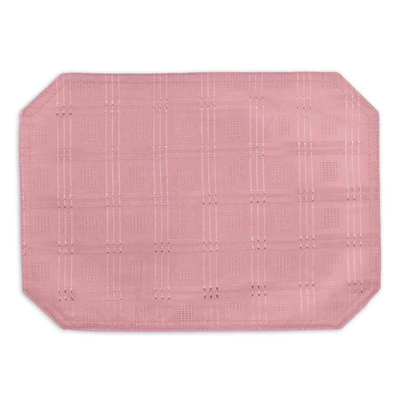 Orlinda Modern Jacquard Hampton Tablecloth Collection, 2cm W x 130cm L, Blush
