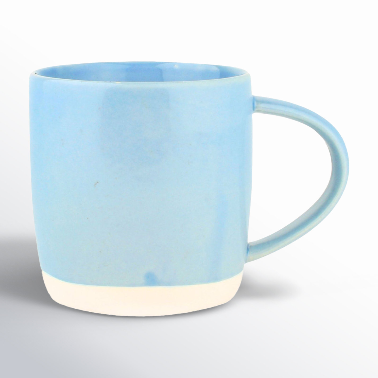 Shell Bisque Porcelain Mug, Blue
