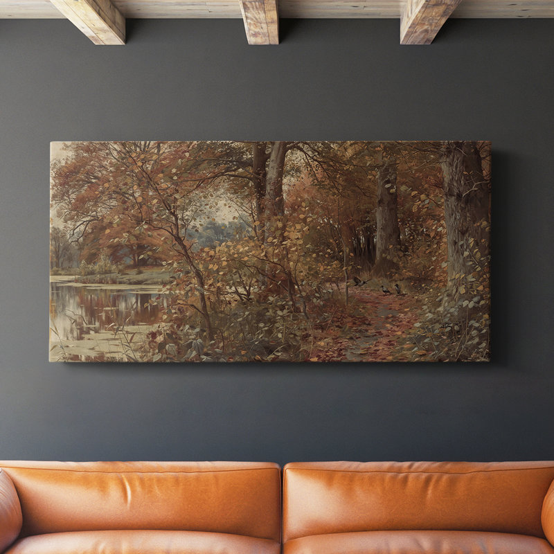 Série paysage - DCCLxxix - Toile tendue avec châssis - Prêt à être accroché, H 16 po x l 32 po