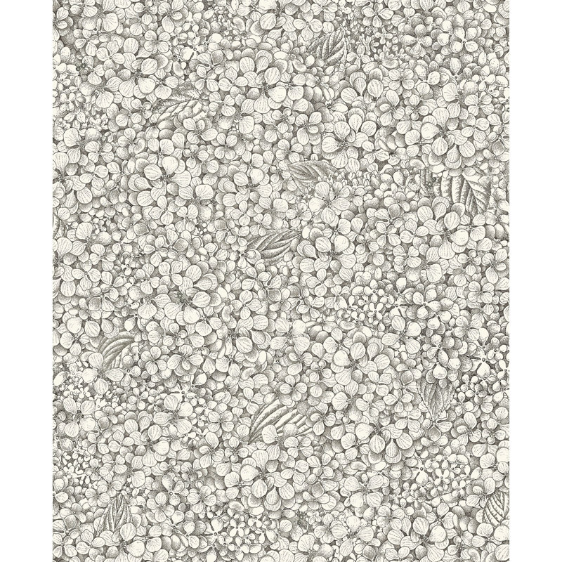 Fornasetti Senza Tempo II Floral Wallpaper Roll, Black/White
