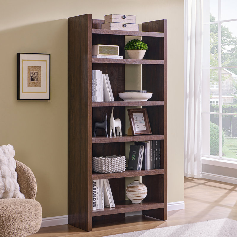 Bibliothèque ouverte standard à 6 niveaux, étagères de rangement autoportantes avec tablettes réglables pour bureau, salon et salle d'étude