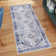 Samira Tiefi Navy Blue Ivory Multi Machine Washable Traditional Medallion Indoor Area Rug, Flat Pile for Living Room & Bedroom