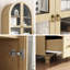  Armoire de rangement pour garde-manger 71 po avec bibliothèques, portes vitrées, tiroirs et tablettes ouvertes (ensemble de 3)-718951273