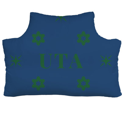 Grand oreiller de tête de basketball Utah 59,5 po x 29,5 po