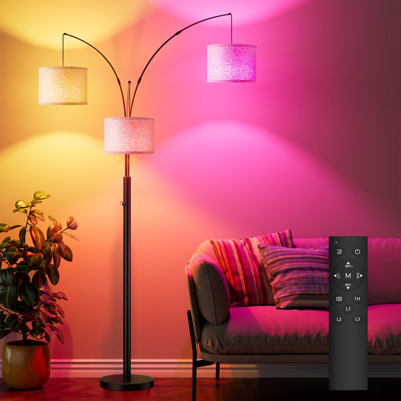 Lampe tricolore à trois têtes à température et intensité variable: créez une ambiance douillette