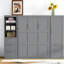 Grand lit escamotable mural avec placard, tiroirs et tablettes
