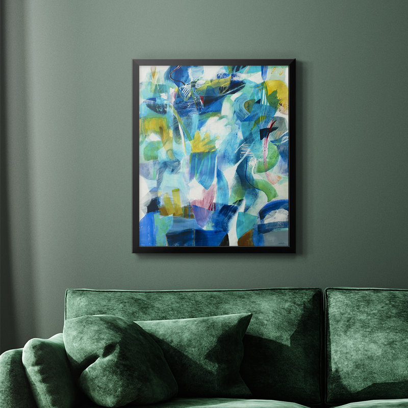 Toile encadrée de qualité supérieure Green Passage - prête à être accrochée, H 20 po x l 16 po, Noir