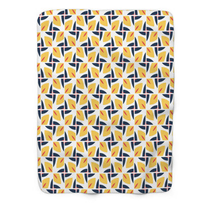 Yellow Lines - 1 Piece Premium Sherpa Blanket