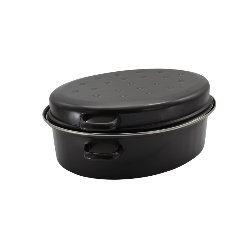 Karl Kruger Enamelware Oval Roaster, 42 cm W