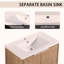 Meuble-lavabo mural 72 po avec lavabo et armoire latérale, portes 72 po