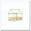 Lit en bois pour lit simple avec structure de toit