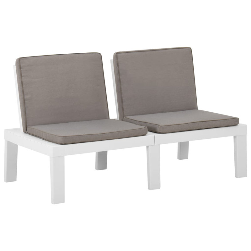 Gora Plastic Outdoor Bench, White