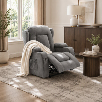 Fauteuil releveur électrique inclinable avec fonction massage chauffant et chargement USB pour le confort et la sécurité des personnes âgées