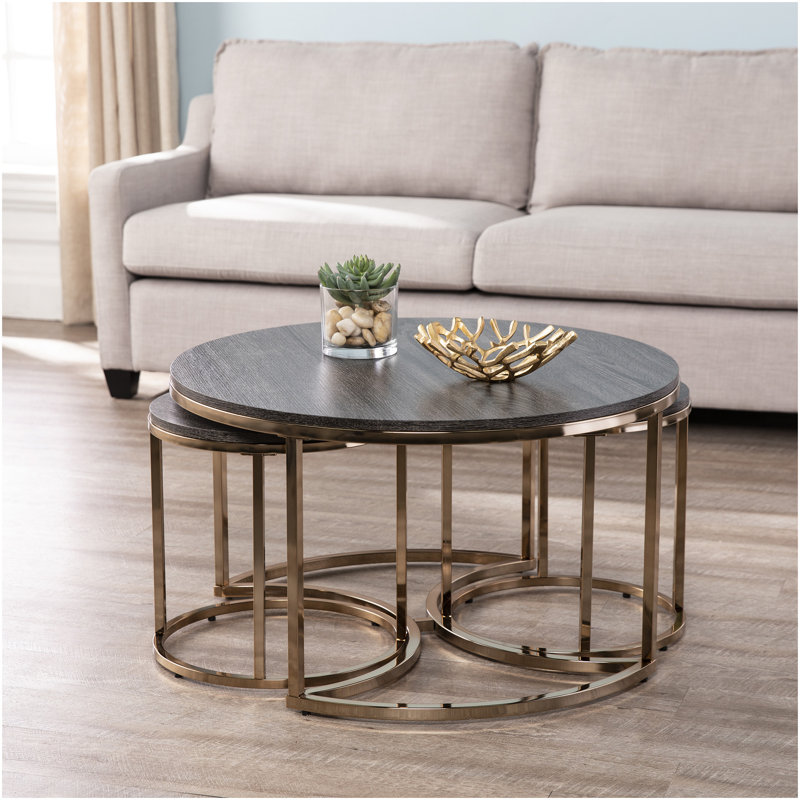 Lachlan Round Nesting Coffee Tables – 3Pc Set