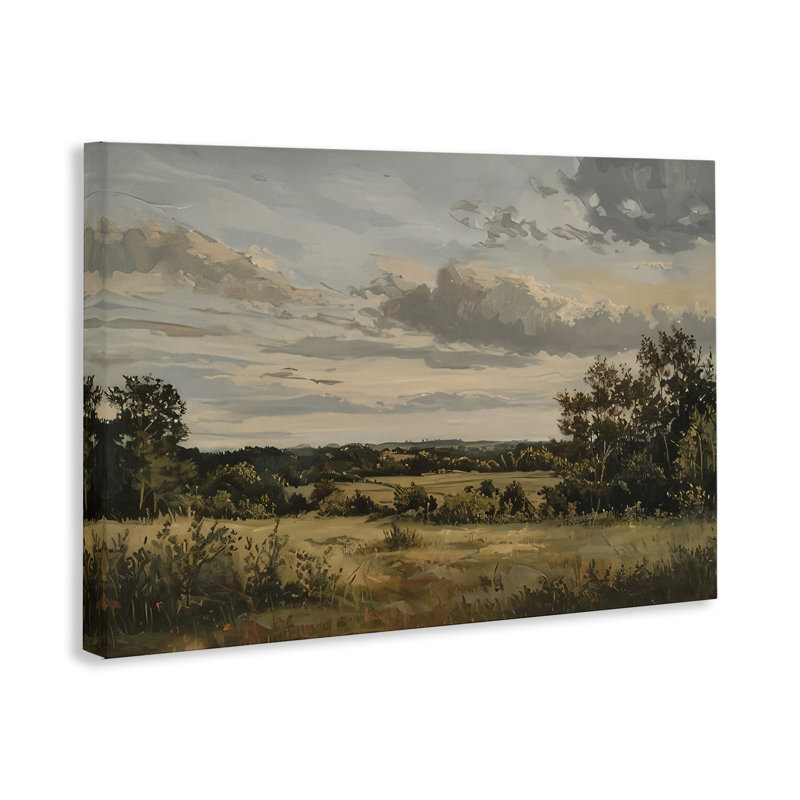Lumière du soir sur toile campagne, design par LSR Creative Studio, H 20 po x l 30 po