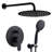 9-Spray Patterns With 1.8 Gpm 12 In. Wall Mount Shower System With Two Showerhead-111055920