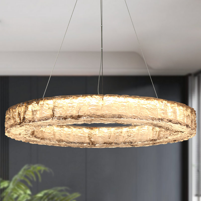 Grand lustre à roulettes à DEL à intensité variable de 31,5 po Estrelita Gabby